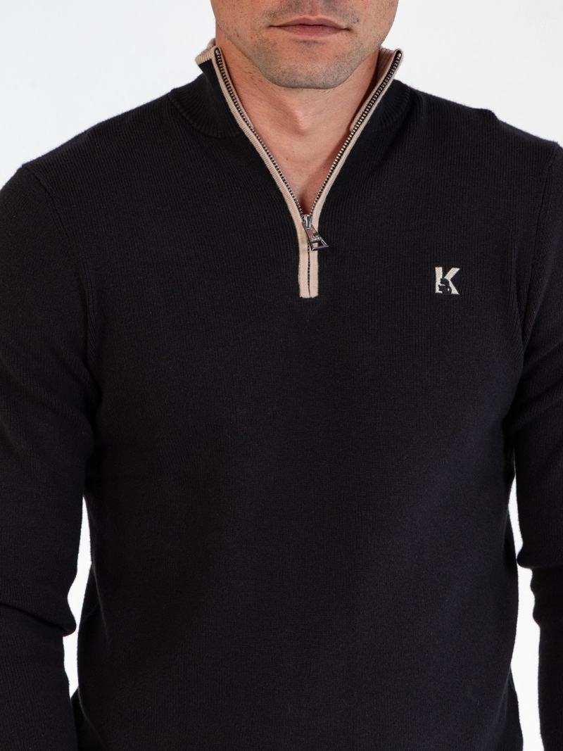 SWEATER DE CUELLO ALTO CON MEDIA CREMALLERA - 5