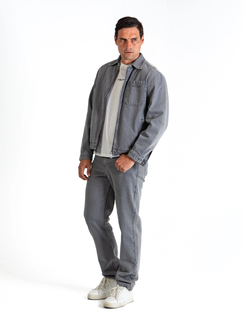 CHAQUETA DENIM CON BORDADO TRASERO CIRCULAR - 2