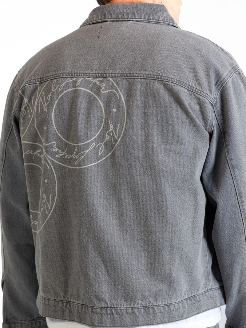 CHAQUETA DENIM CON BORDADO TRASERO CIRCULAR - 5
