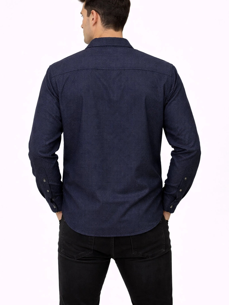 CAMISA MANGA LARGA CON TEXTURA PONTE - 3