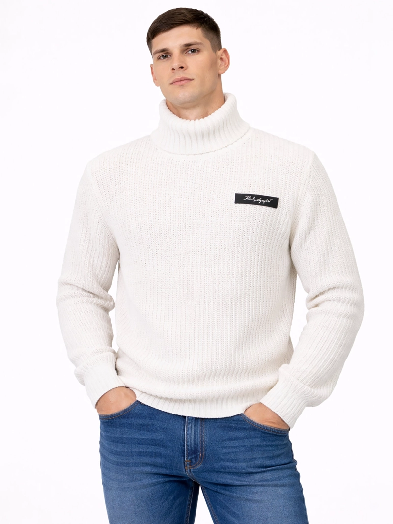 SWEATER DE CUELLO ALTO TEXTURIZADO - 1