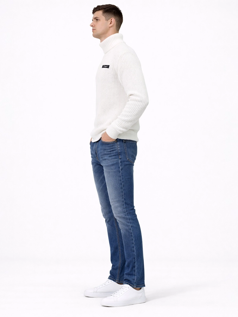 SWEATER DE CUELLO ALTO TEXTURIZADO - 4