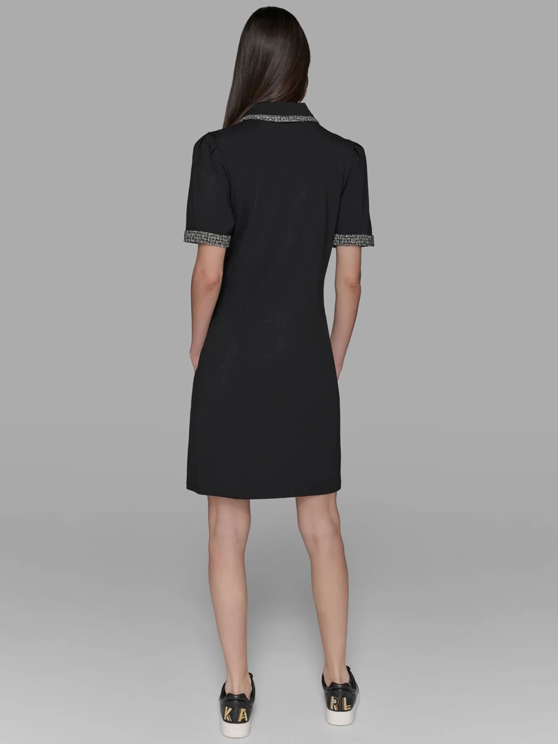 VESTIDO CON MANGAS ABULLONADAS Y CUELLO CAMISERO - 3
