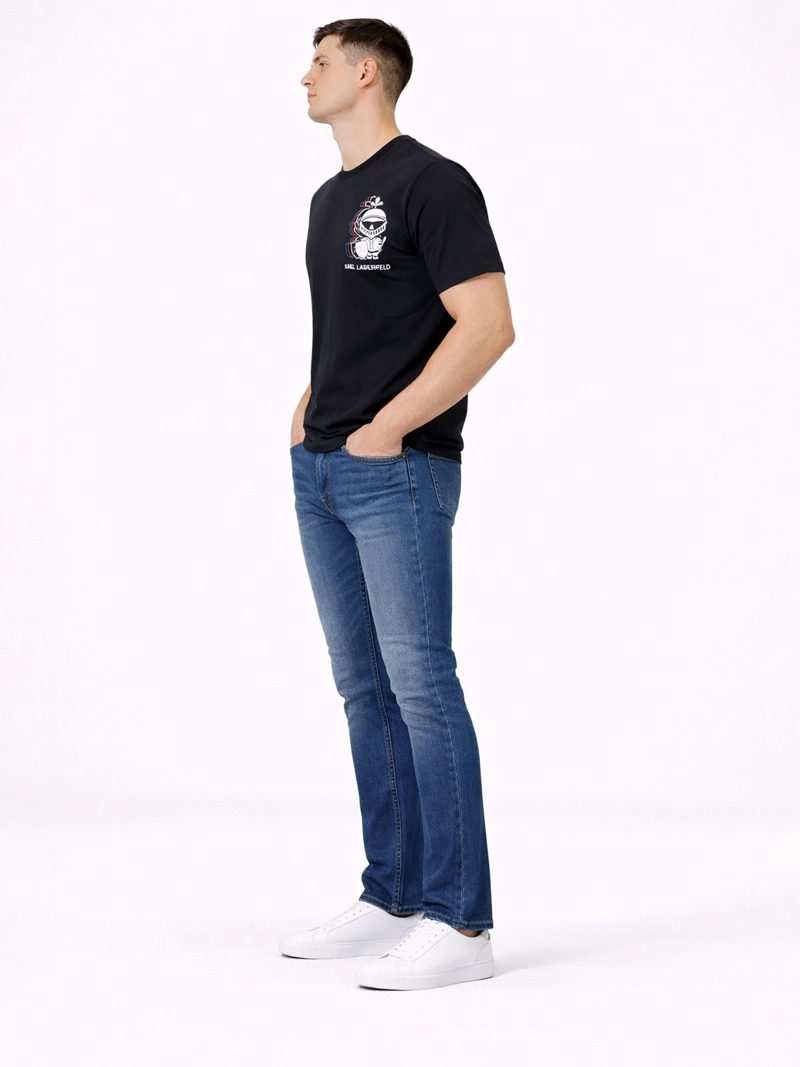 POLERA CON ESTAMPADO PEQUEÑO DE EN ESTILO ARMADURA - 4