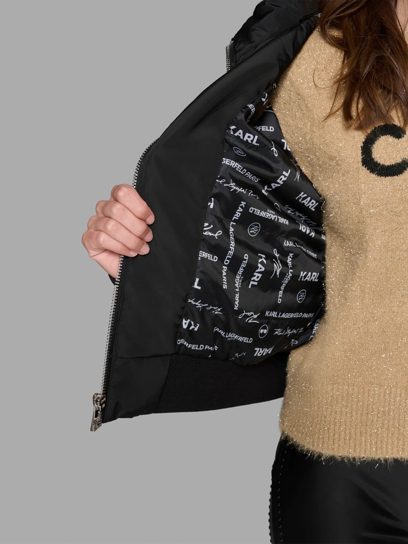 CHAQUETA TIPO BOMBER CON CIERRE DE CREMALLERA - 6