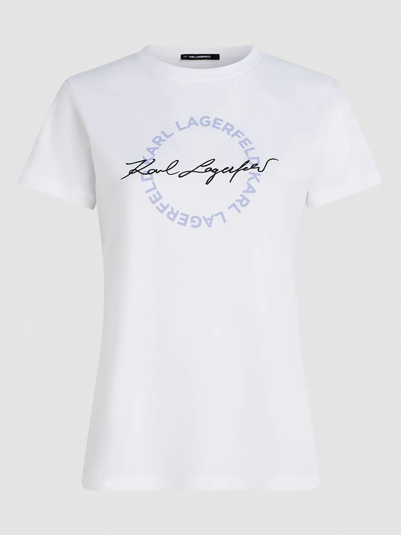 POLERA DE CUELLO REDONDO CON ESTAMPADO DE FIRMA DE KARL - 1
