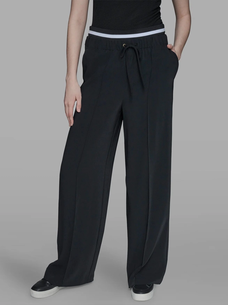 PANTALON FLUIDO CON DOBLE PRETINA ELASTICA - 1