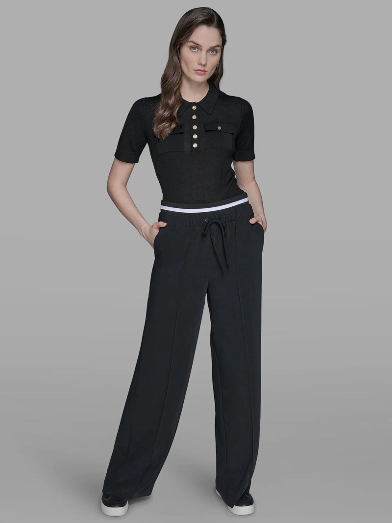 PANTALON FLUIDO CON DOBLE PRETINA ELASTICA - 2