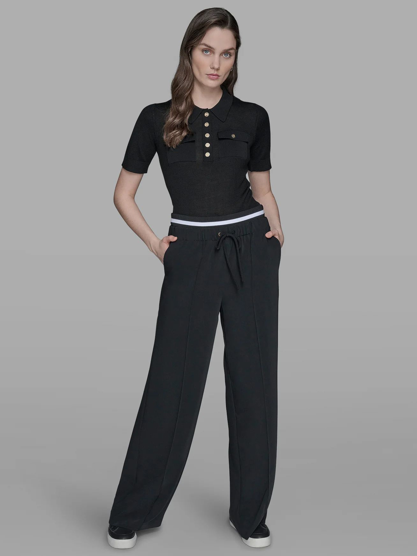 PANTALON FLUIDO CON DOBLE PRETINA ELASTICA - 2