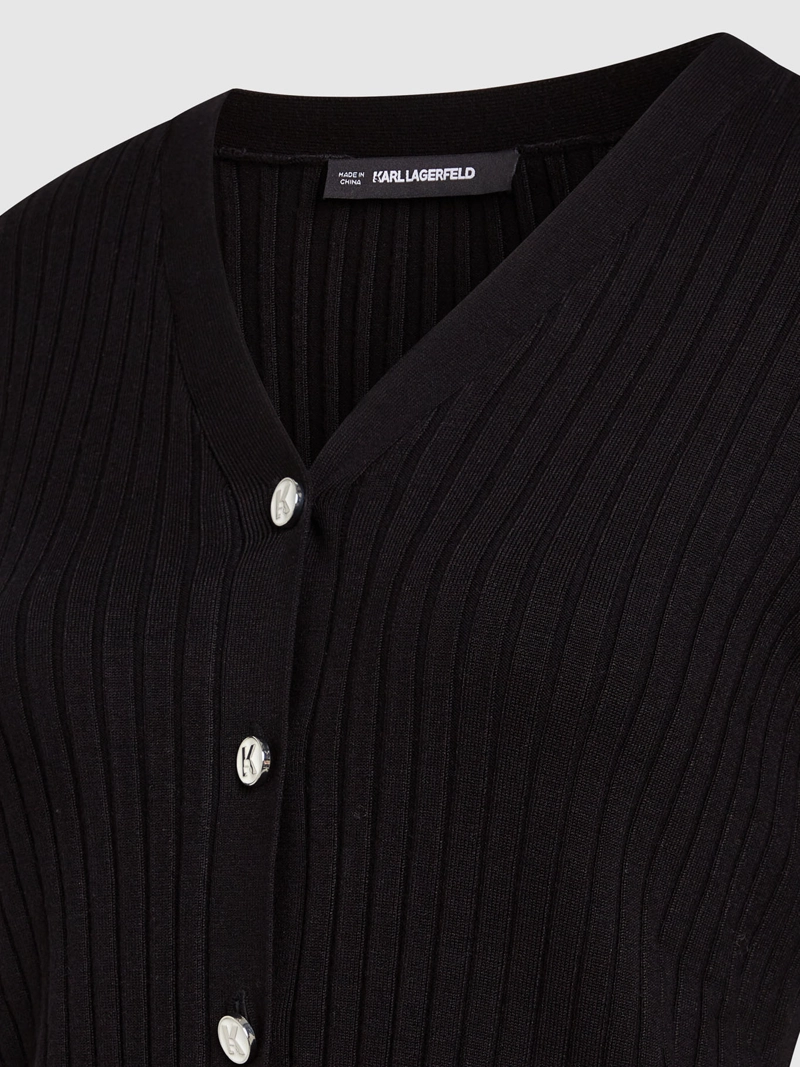 CARDIGAN DE PUNTO CON DISEÑO ACANALADO - 2