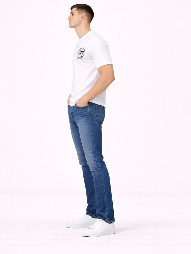 POLERA CON ESTAMPADO PEQUEÑO DE EN ESTILO ARMADURA - 4