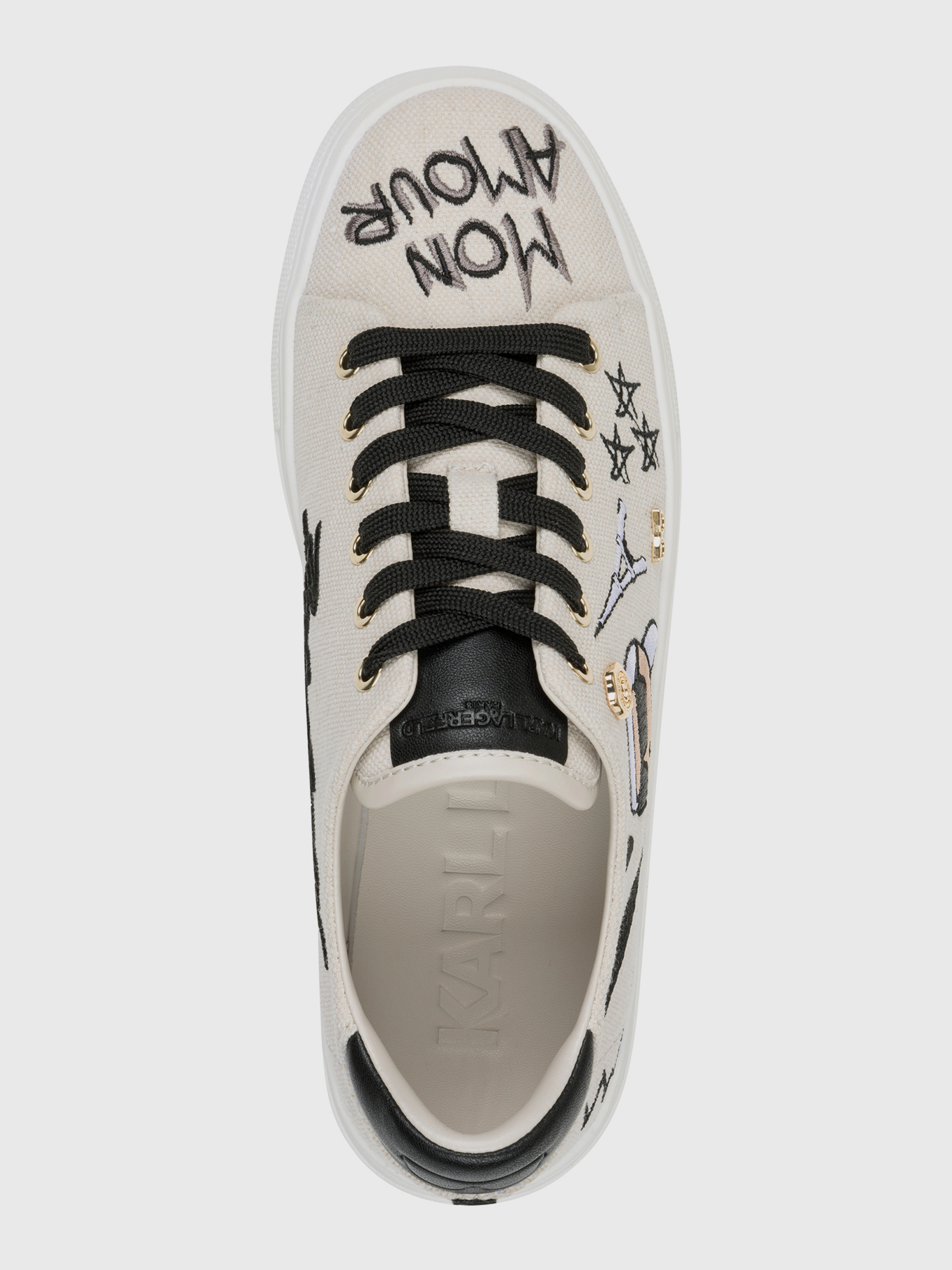ZAPATILLAS DE PLATAFORMA CON DETALLES DE KARL Y PARIS - 3
