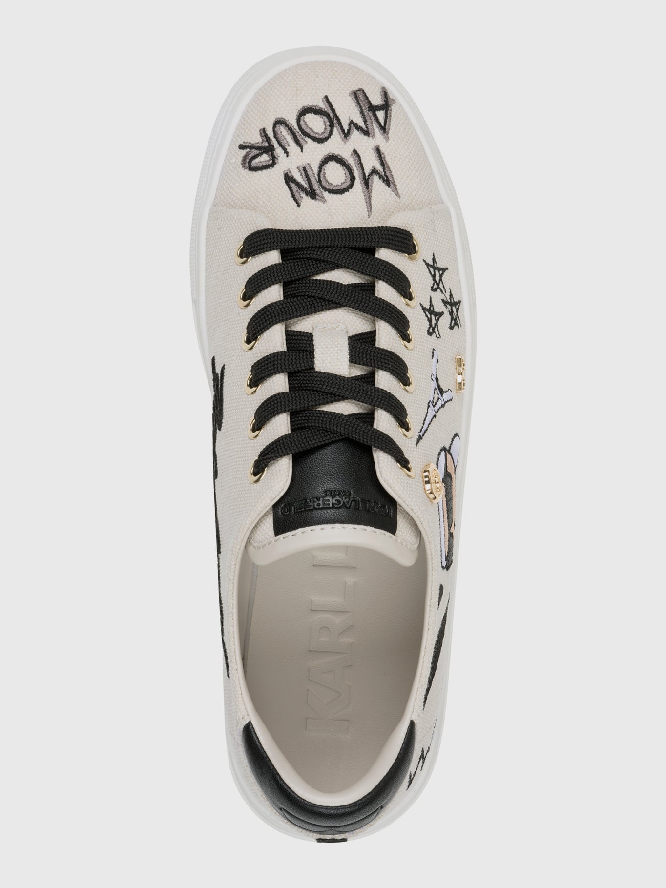 ZAPATILLAS DE PLATAFORMA CON DETALLES DE KARL Y PARIS - 3