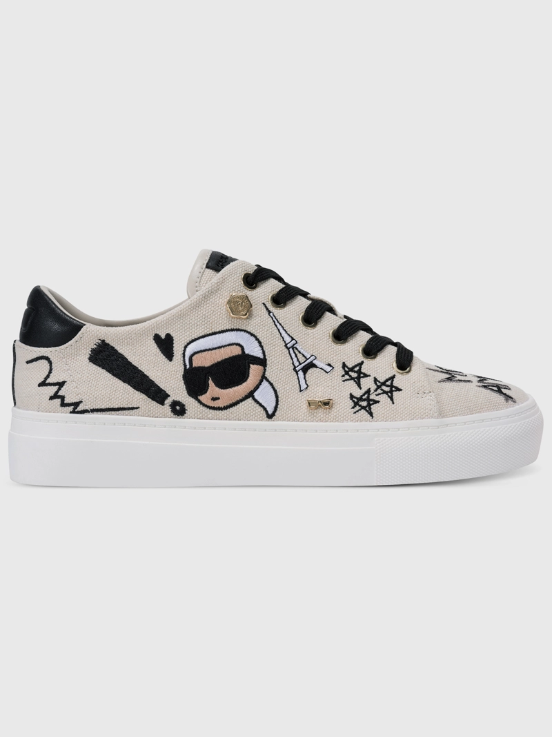 ZAPATILLAS DE PLATAFORMA CON DETALLES DE KARL Y PARIS - 5