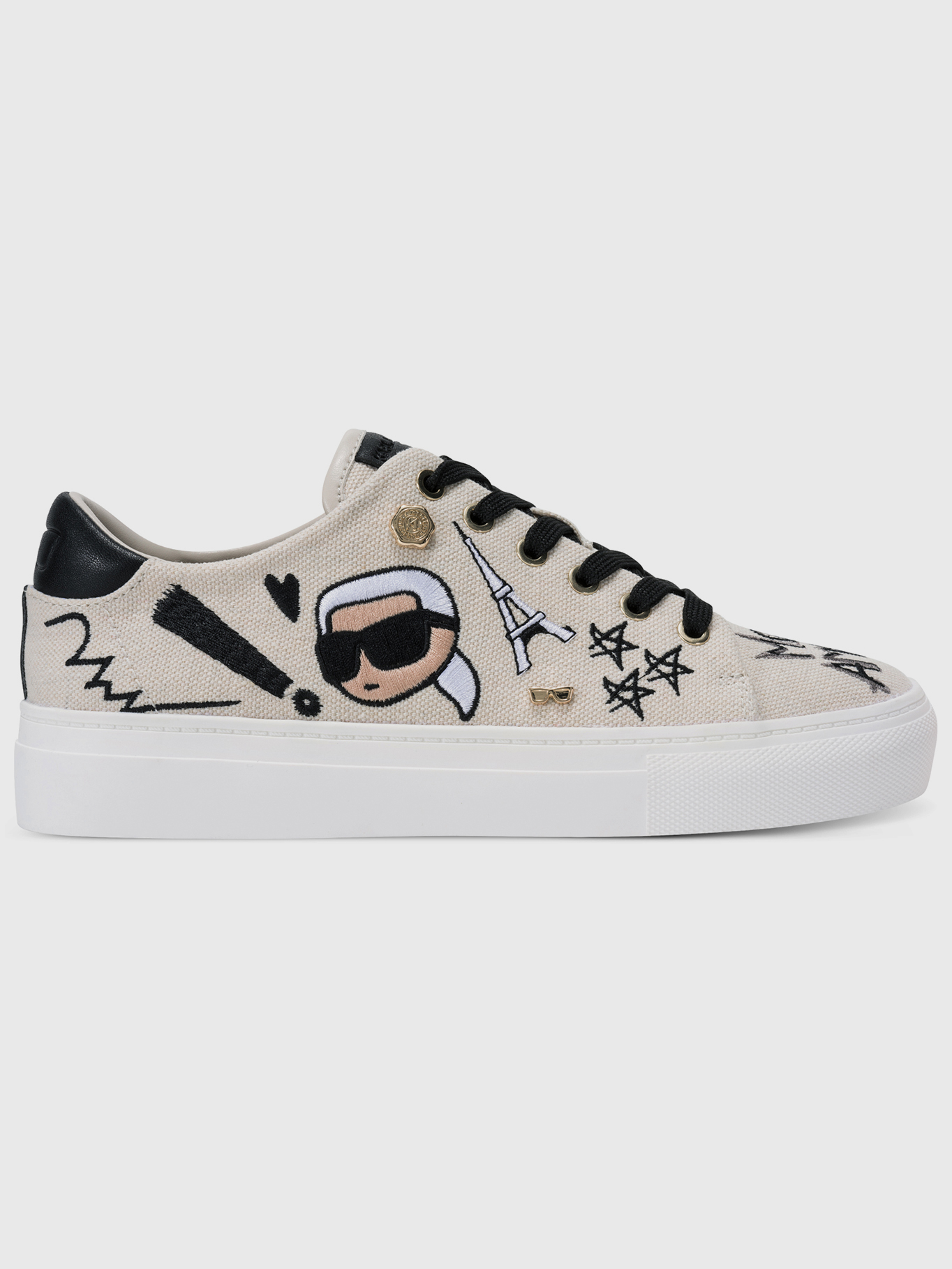 ZAPATILLAS DE PLATAFORMA CON DETALLES DE KARL Y PARIS - 5