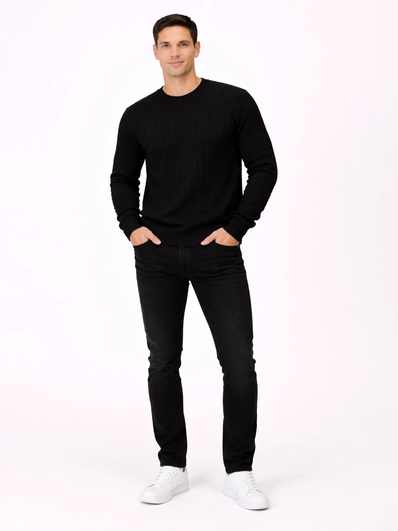 SWEATER CON TEJIDO DE PATRON DE CABLE - 2