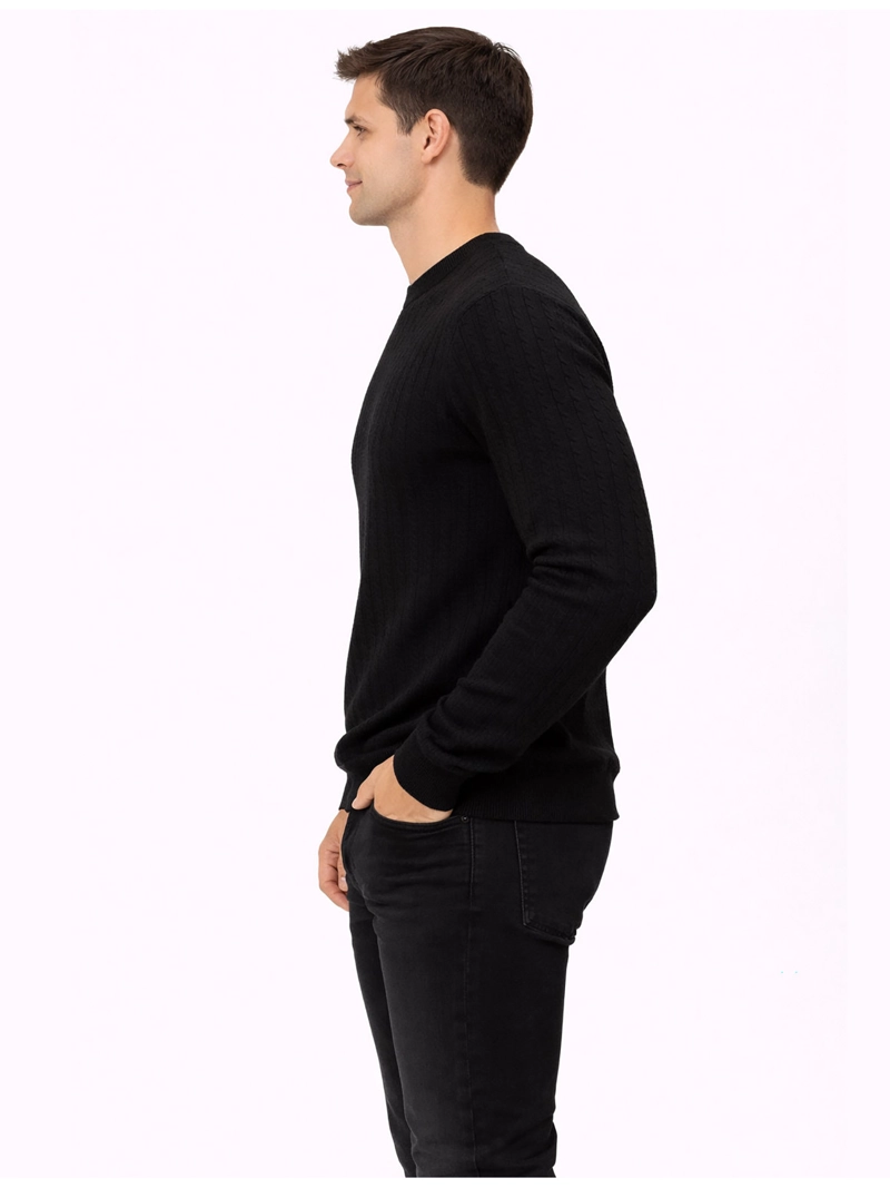 SWEATER CON TEJIDO DE PATRON DE CABLE - 4