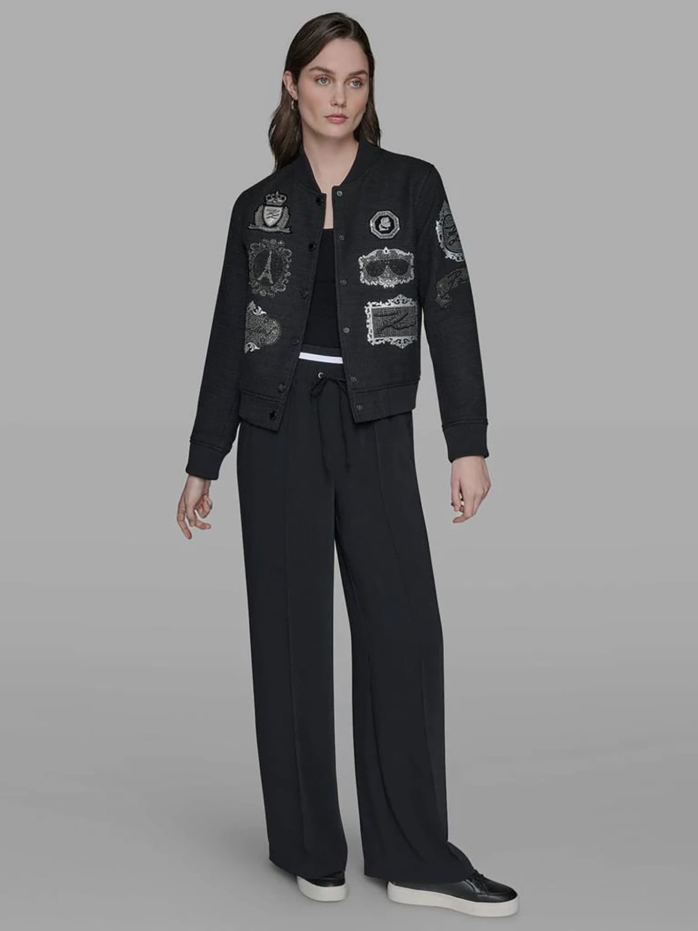 CHAQUETA BOMBER CON MOTIVOS KARL - 2