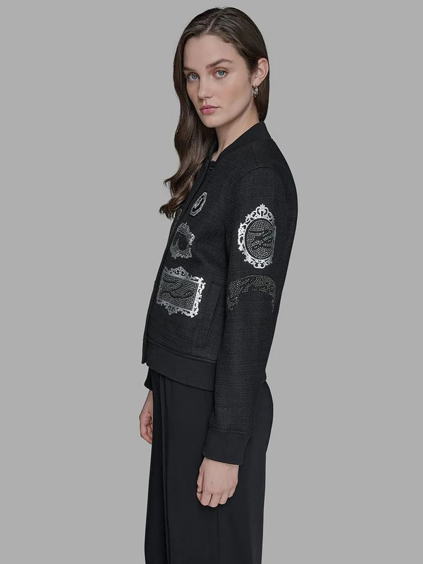 CHAQUETA BOMBER CON MOTIVOS KARL - 4