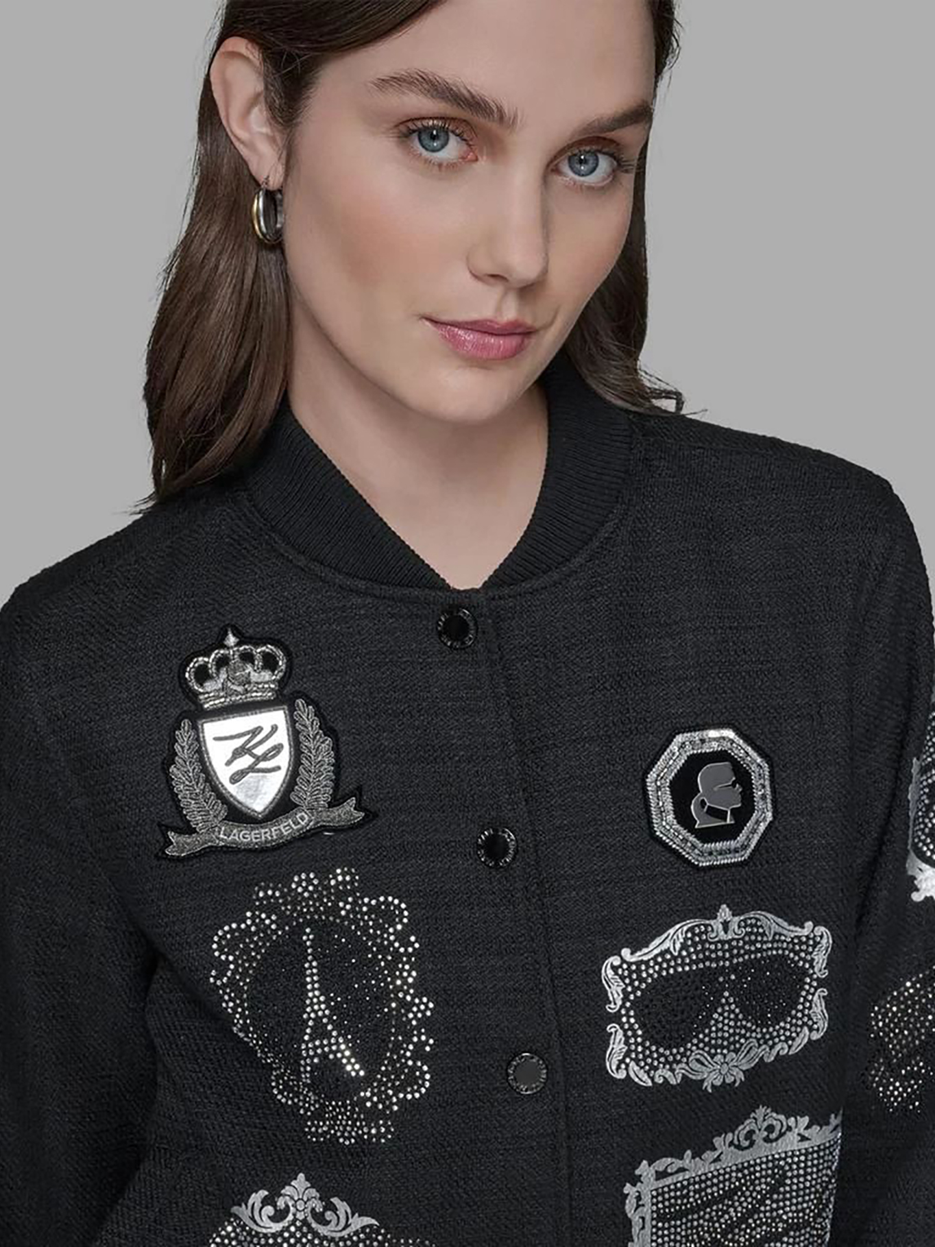 CHAQUETA BOMBER CON MOTIVOS KARL - 5