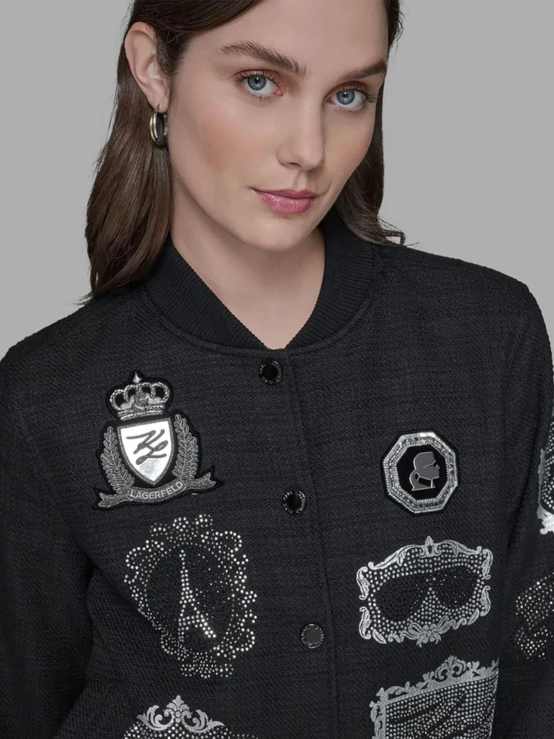 CHAQUETA BOMBER CON MOTIVOS KARL - 5