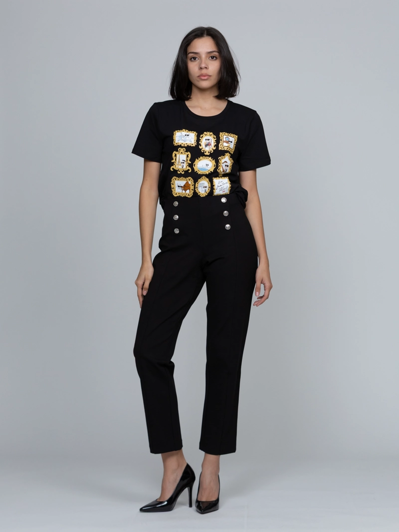 PANTALON CON DETALLE DE BOTONES DE CRISTAL - 2