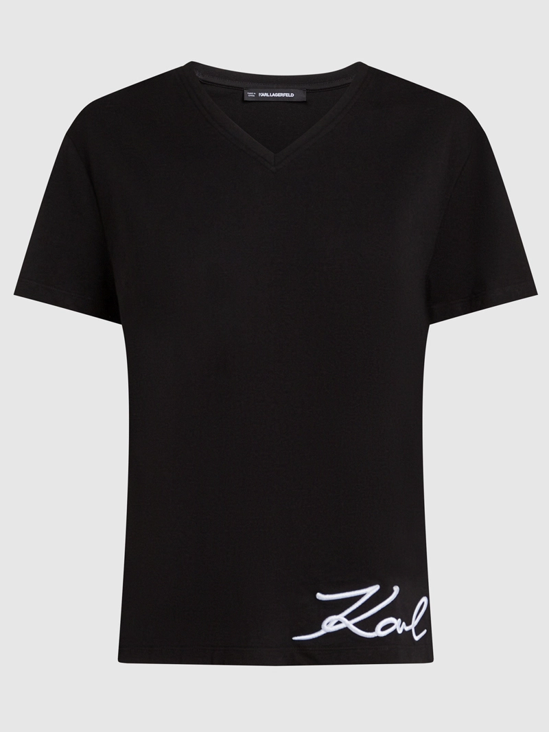 POLERA CON FIRMA DE KARL BORDADA - 1