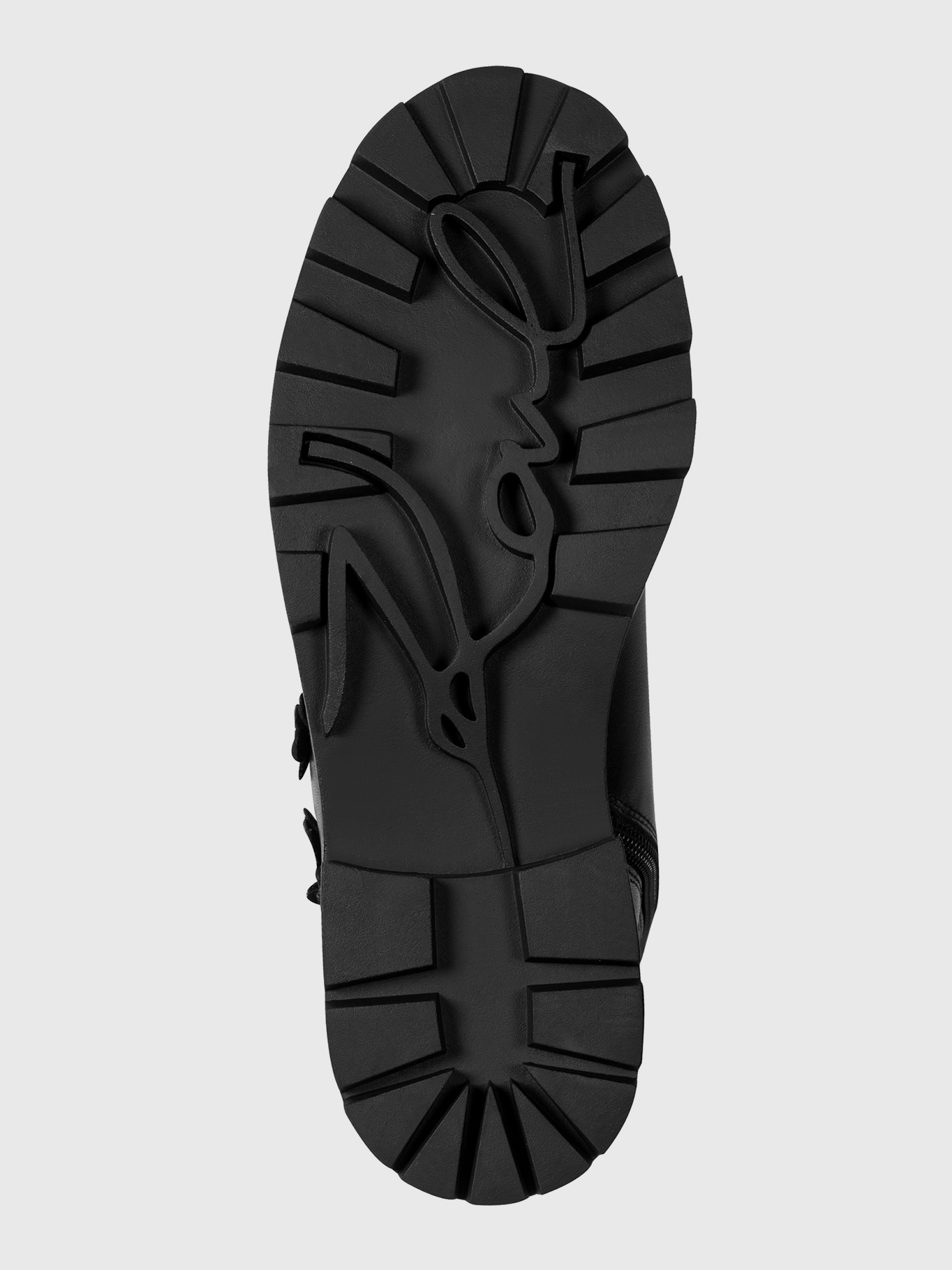 BOTAS COMBAT NEGRAS CON APLIQUES FLORALES - 4
