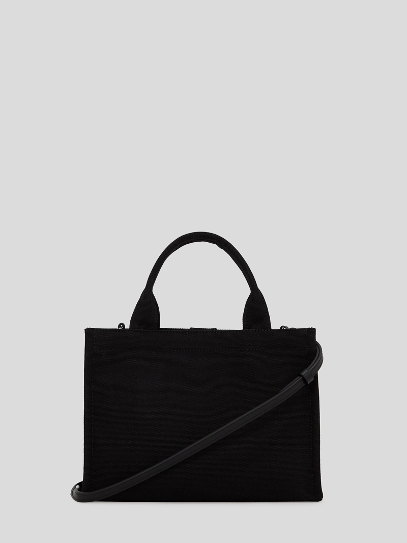 CARTERA TOTE PEQUEÑA DE ALGODON CON LOGO BORDADO - 2