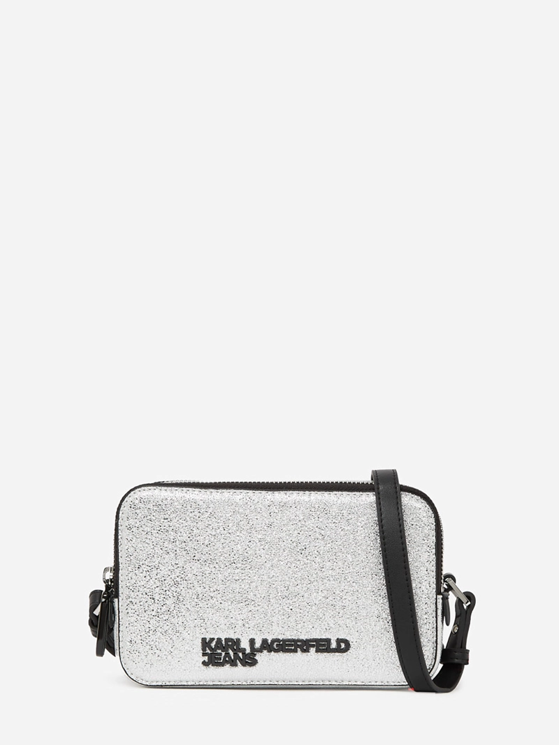 CARTERA CROSSBODY CON ACABADO METALICO