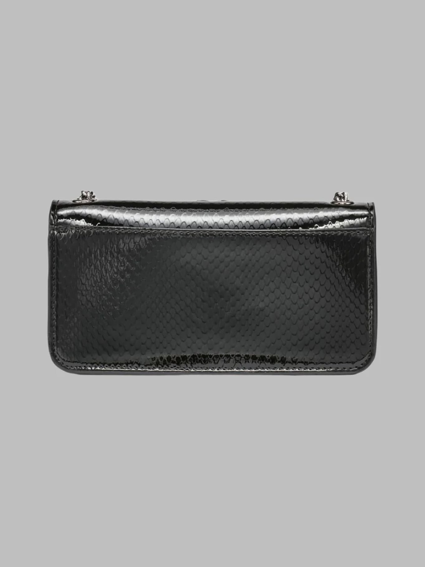 CARTERA DE HOMBRO CON LOGO BORDADO Y CADENA METALICA - 2