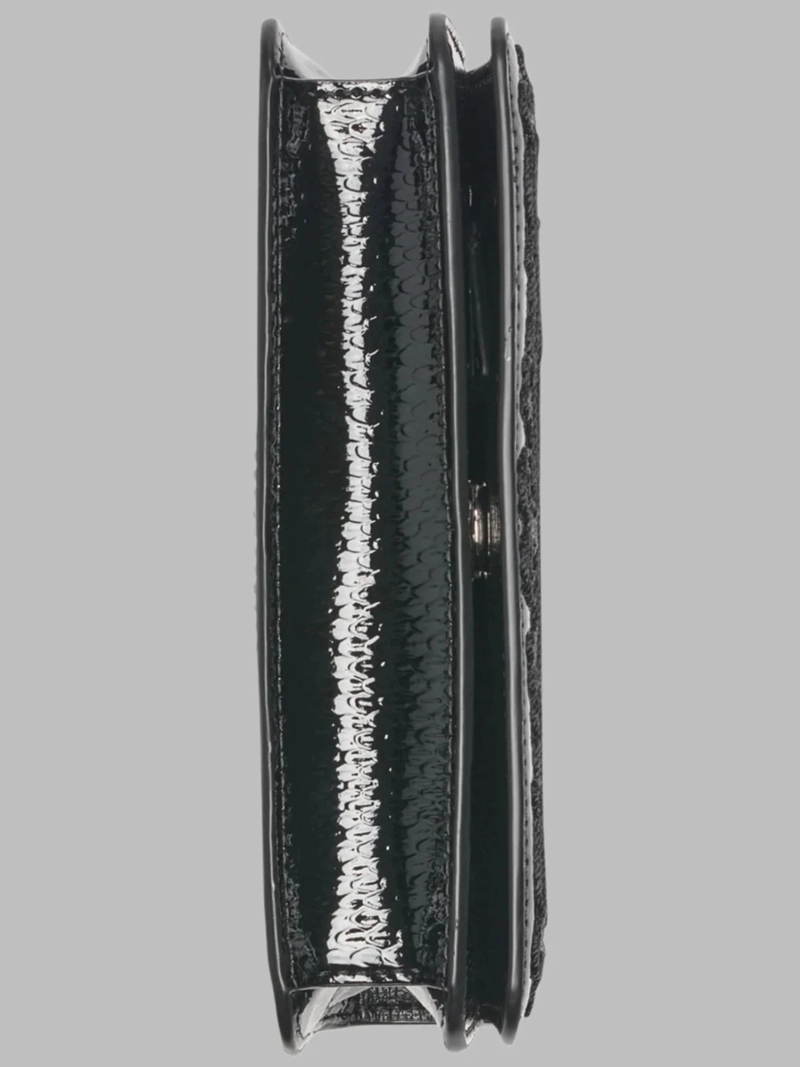 CARTERA DE HOMBRO CON LOGO BORDADO Y CADENA METALICA - 5