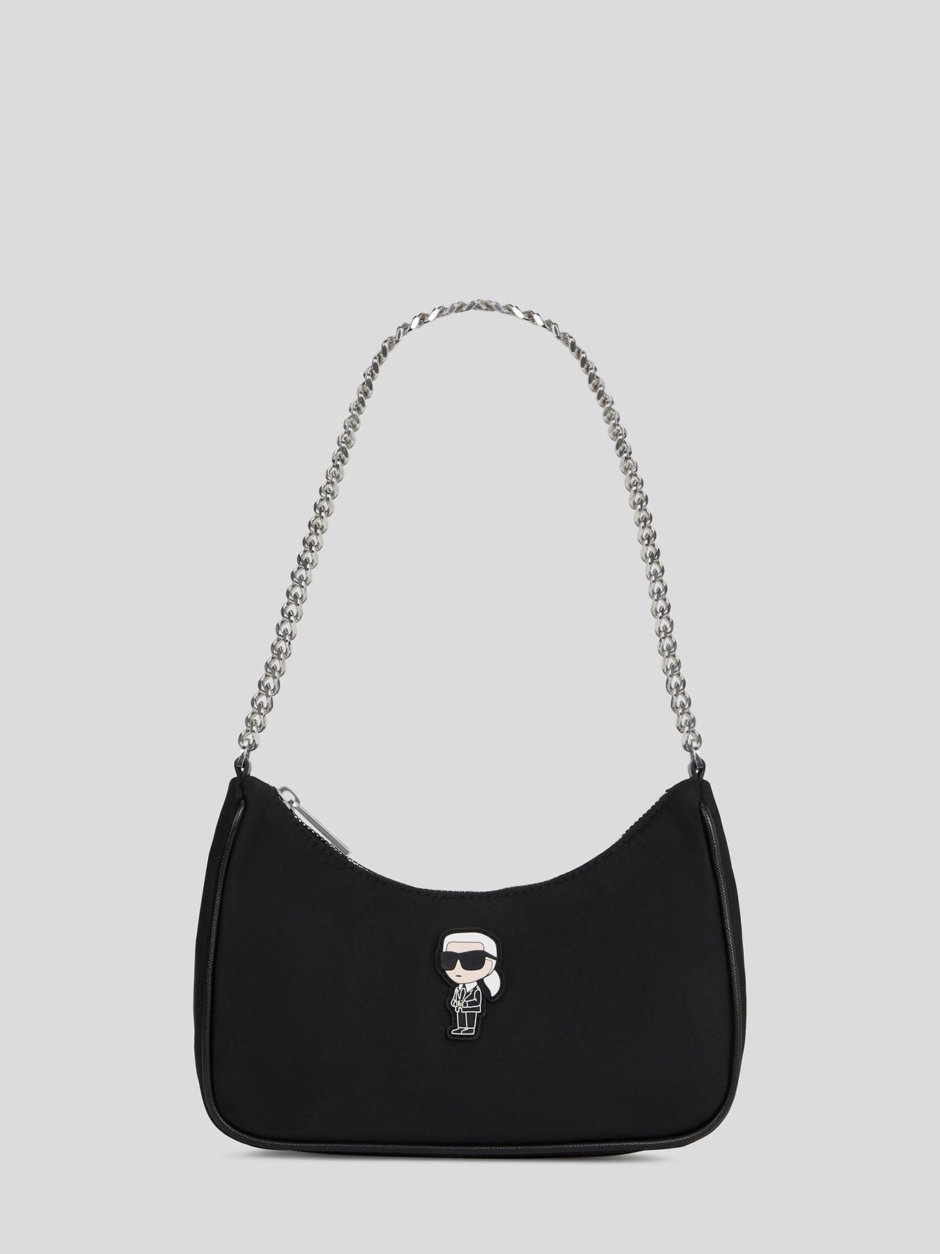 CARTERA DE HOMBRO DE NAILON CON APLIQUE IKON - 1