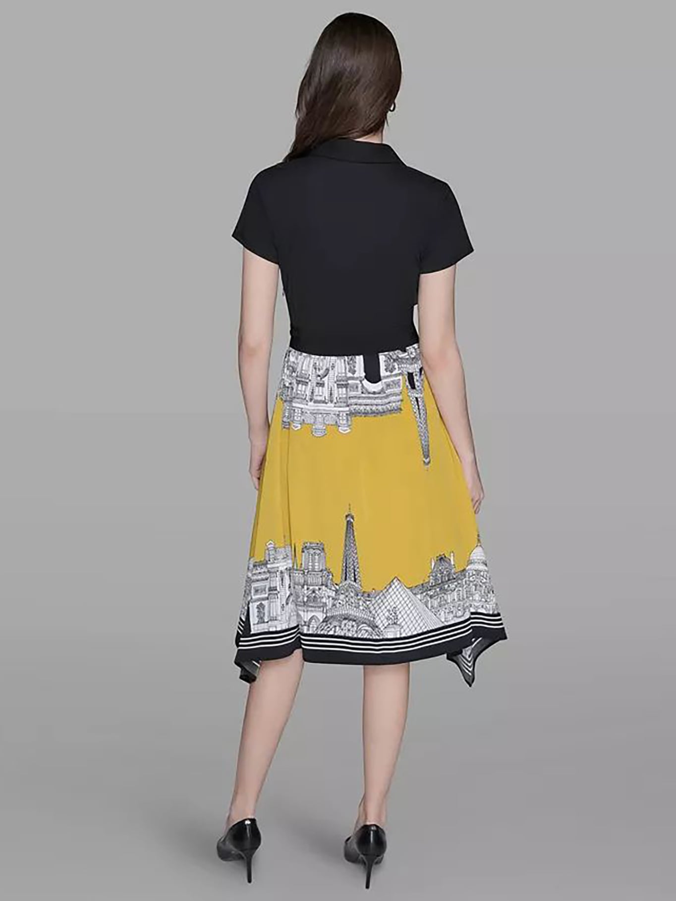 VESTIDO MIDI ESTAMPADO CON LAZADA - 3
