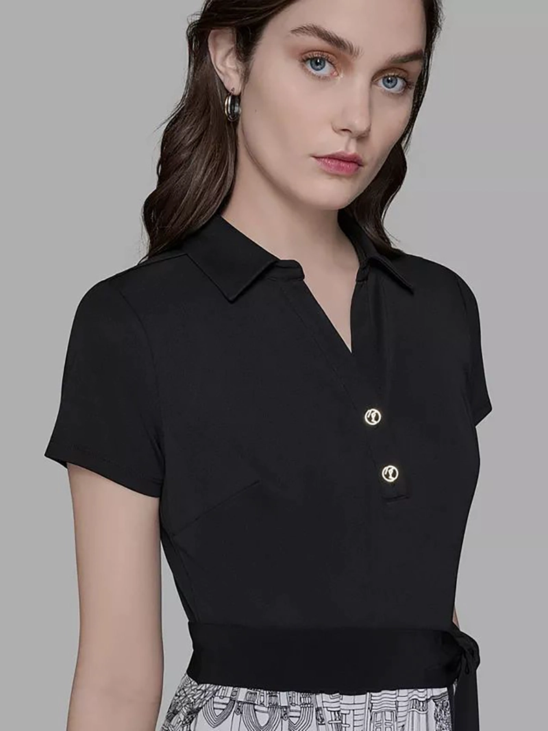 VESTIDO MIDI ESTAMPADO CON LAZADA - 6