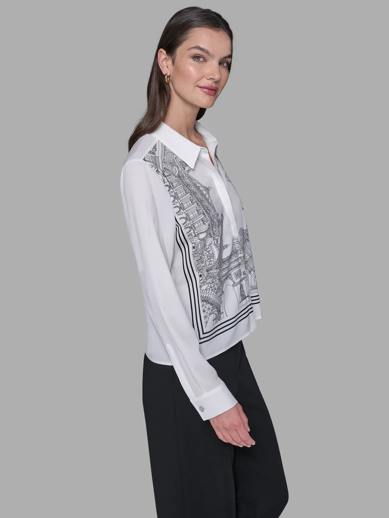 CAMISA CON ESTAMPADO GRAFICO DISTINTIVO DE PARIS - 4