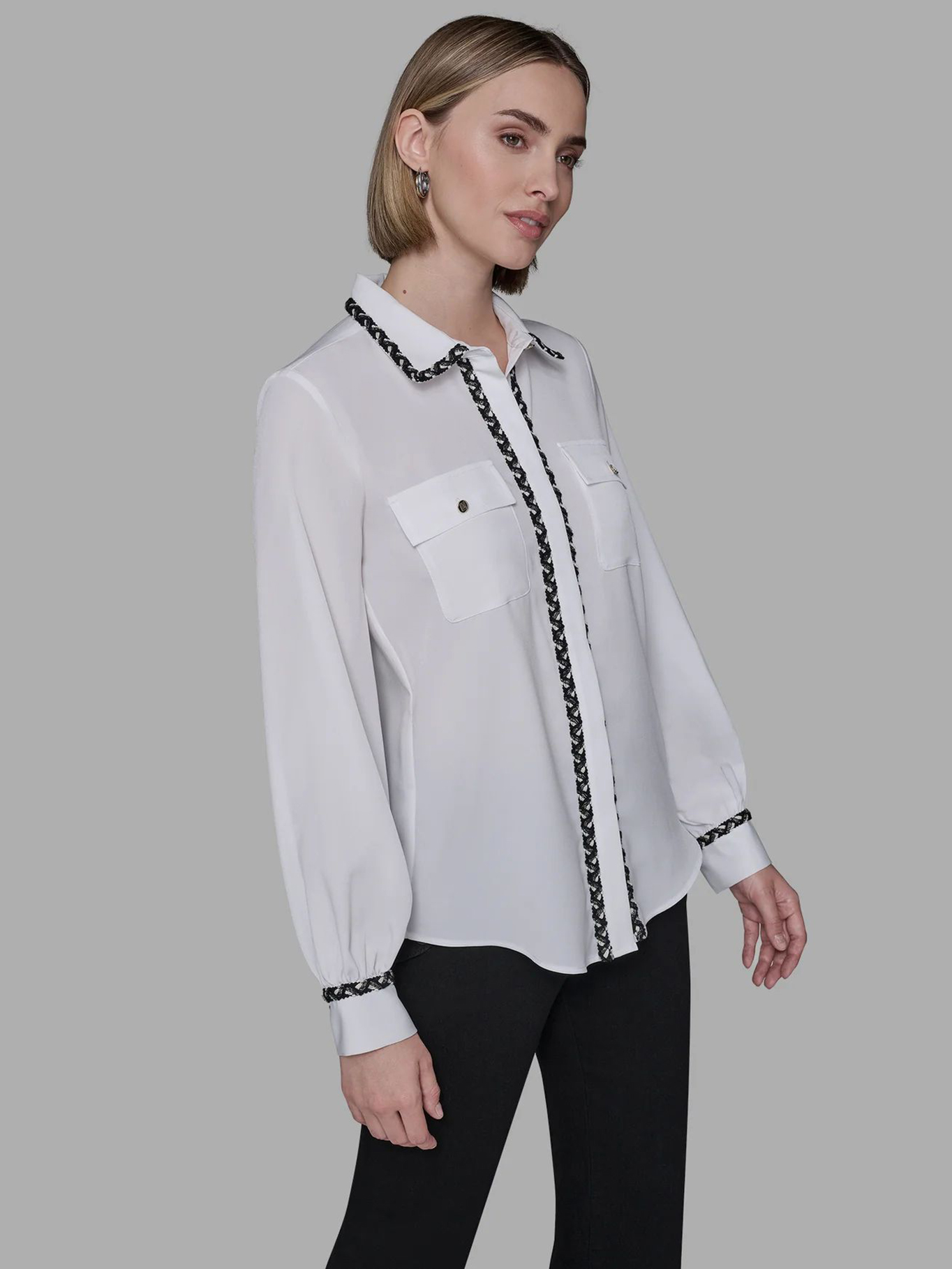 CAMISA DE MANGA LARGA CON DETALLES TEXTURIZADOS - 4