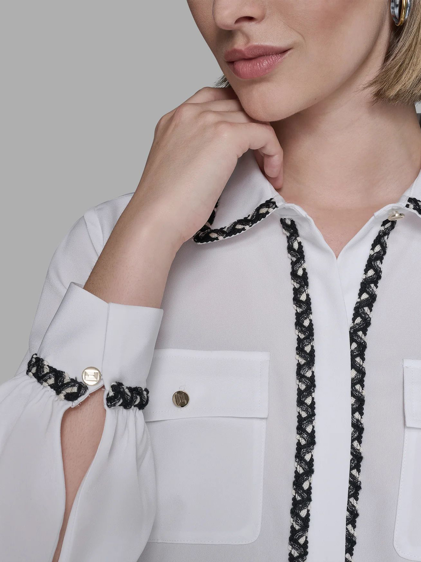 CAMISA DE MANGA LARGA CON DETALLES TEXTURIZADOS - 6