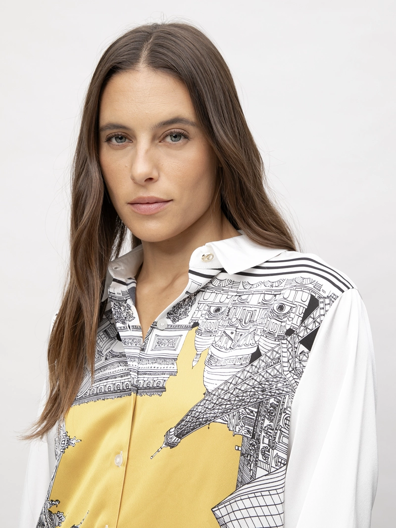CAMISA DE MANGA LARGA CON ESTAMPADO FRONTAL DE CIUDAD - 4