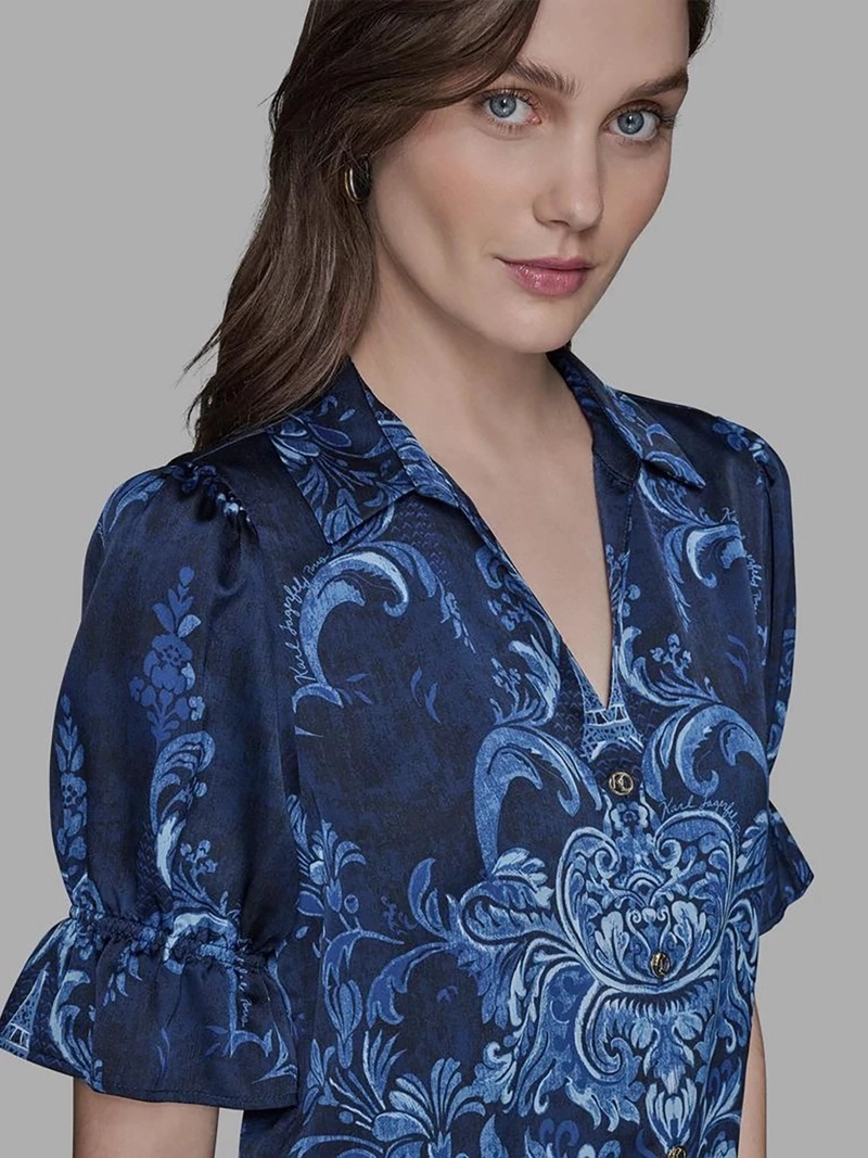 CAMISA ESTAMPADA DE MANGA CORTA CON BOTONES - 5