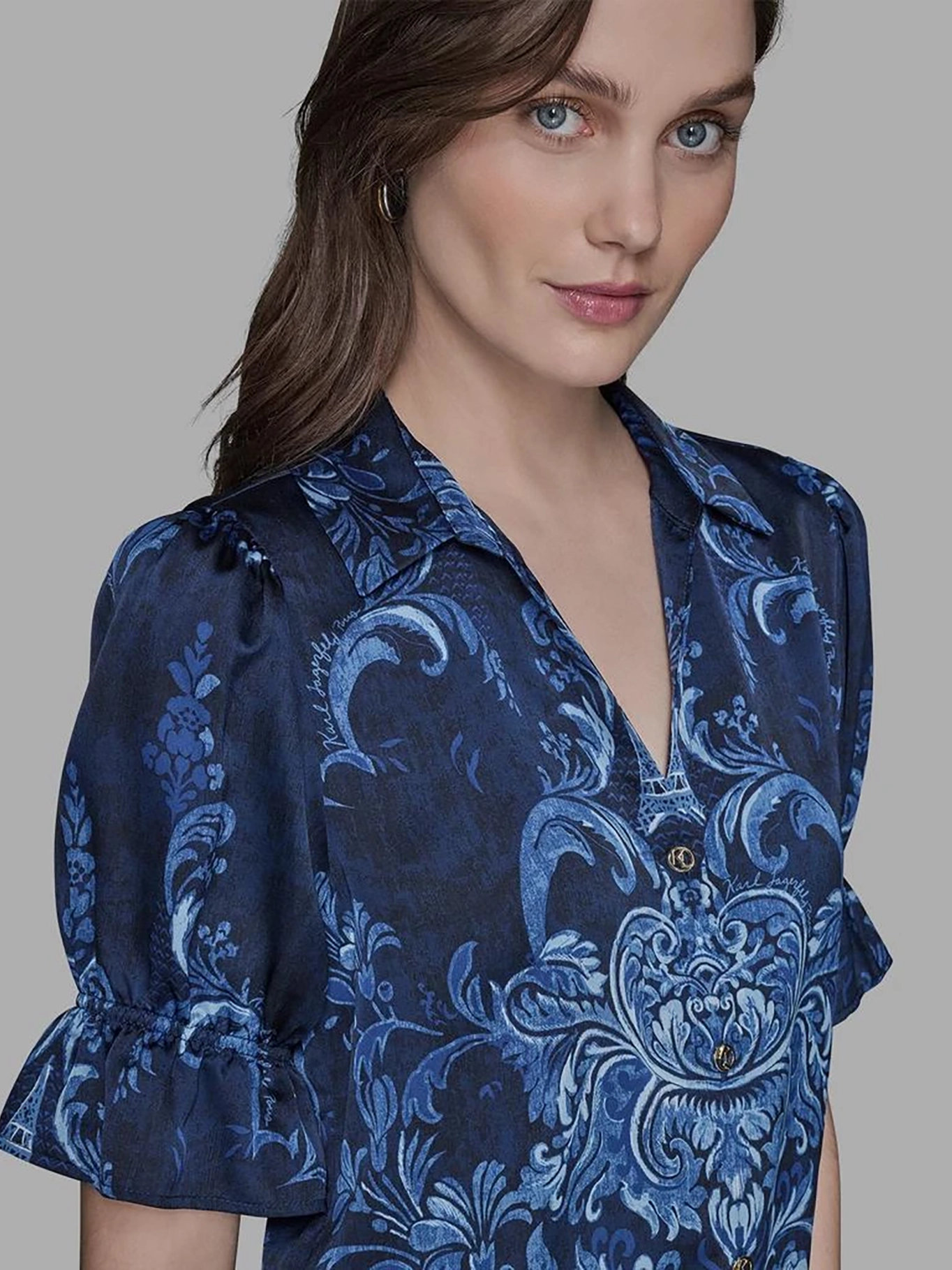 CAMISA ESTAMPADA DE MANGA CORTA CON BOTONES - 5