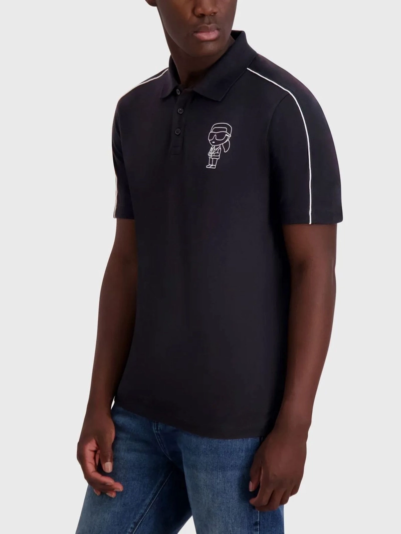 POLO CON DETALLES DE SILUETA DE LOGO DE KARL - 3