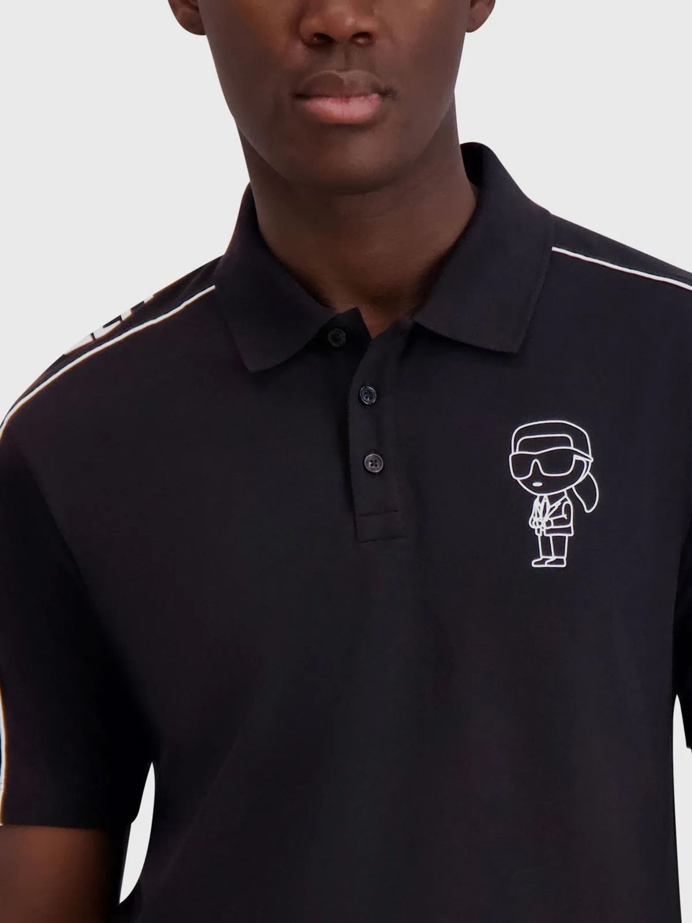 POLO CON DETALLES DE SILUETA DE LOGO DE KARL - 4