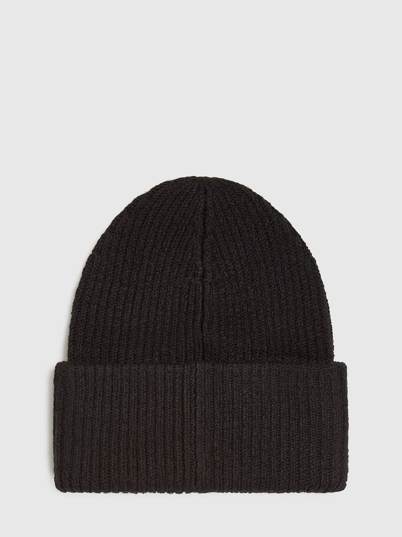 GORRO LARGO TEJIDO CON PARCHE FRONTAL - 3