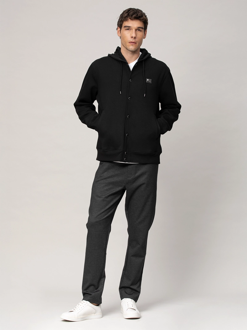 CHAQUETA BOMBER CON GORRO DE NAILON - 2