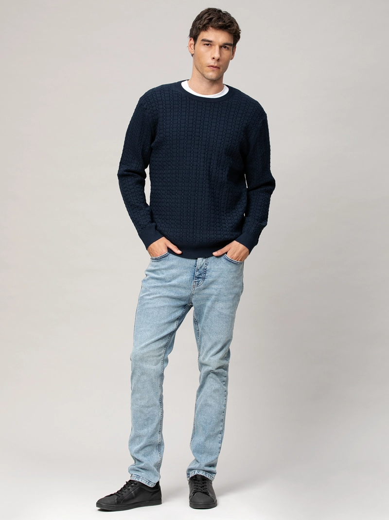 SWEATER CON TEJIDO DE PATRON DE CABLE - 2
