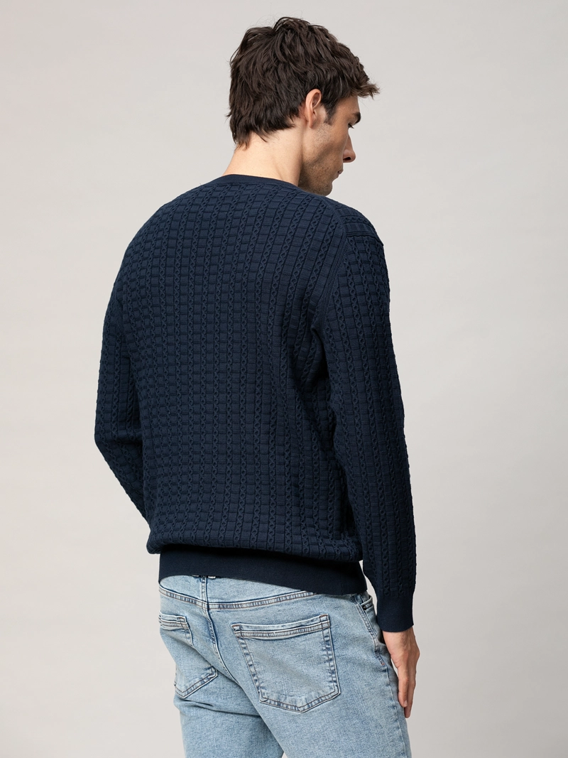 SWEATER CON TEJIDO DE PATRON DE CABLE - 3
