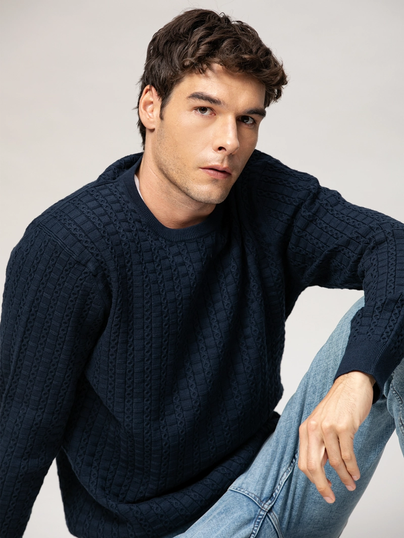 SWEATER CON TEJIDO DE PATRON DE CABLE - 4