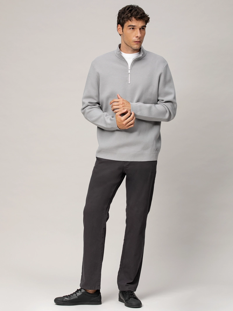 SWEATER CON CIERRE DE UN CUARTO - 2
