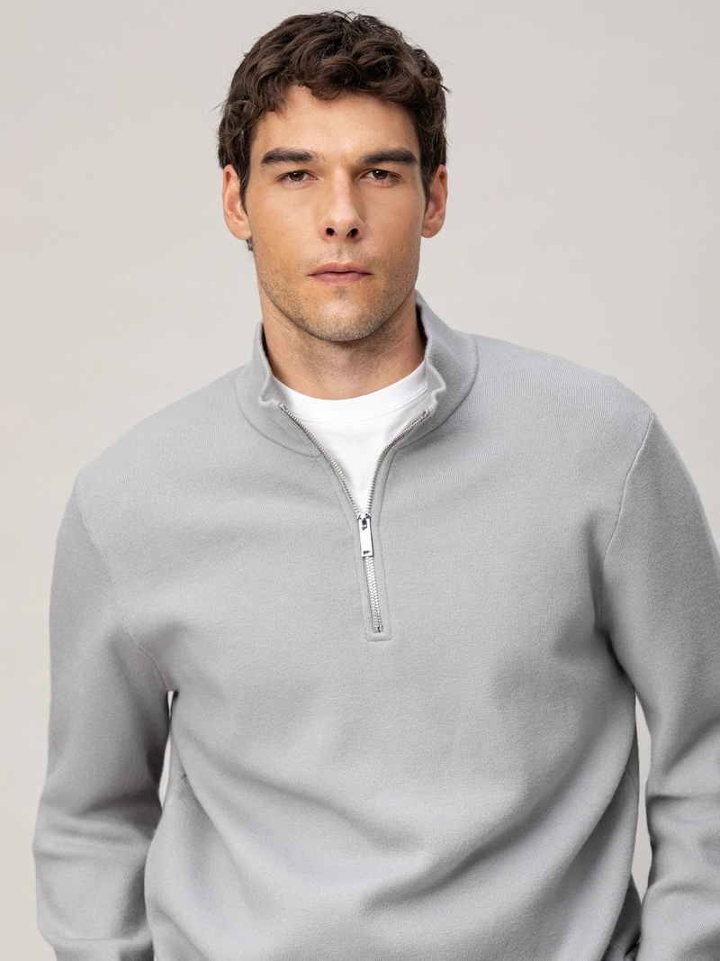 SWEATER CON CIERRE DE UN CUARTO - 4